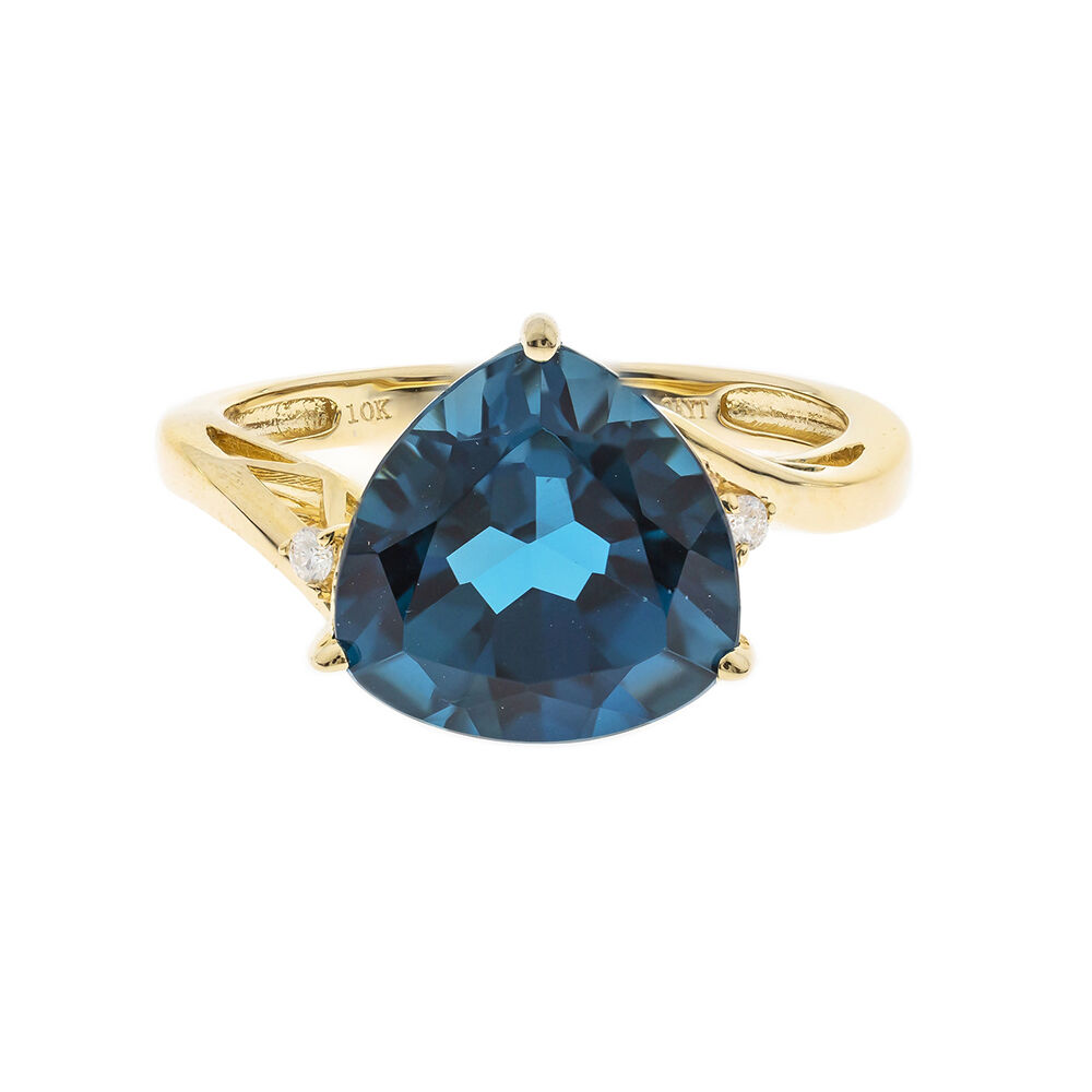 Buy London Blue Topaz Ring, White Gold, Wedding Ring for Women, Round Cut ,  Blue Gemstone Ring Online in India - Etsy